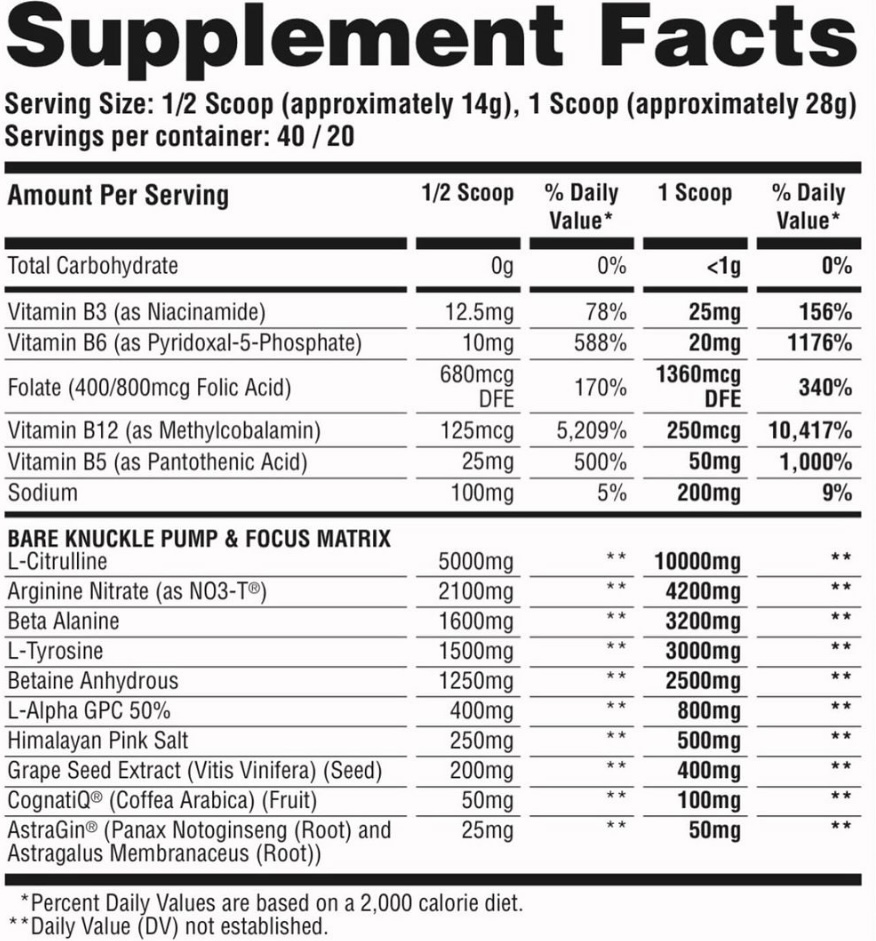 apollon bareknuckle supplement facts