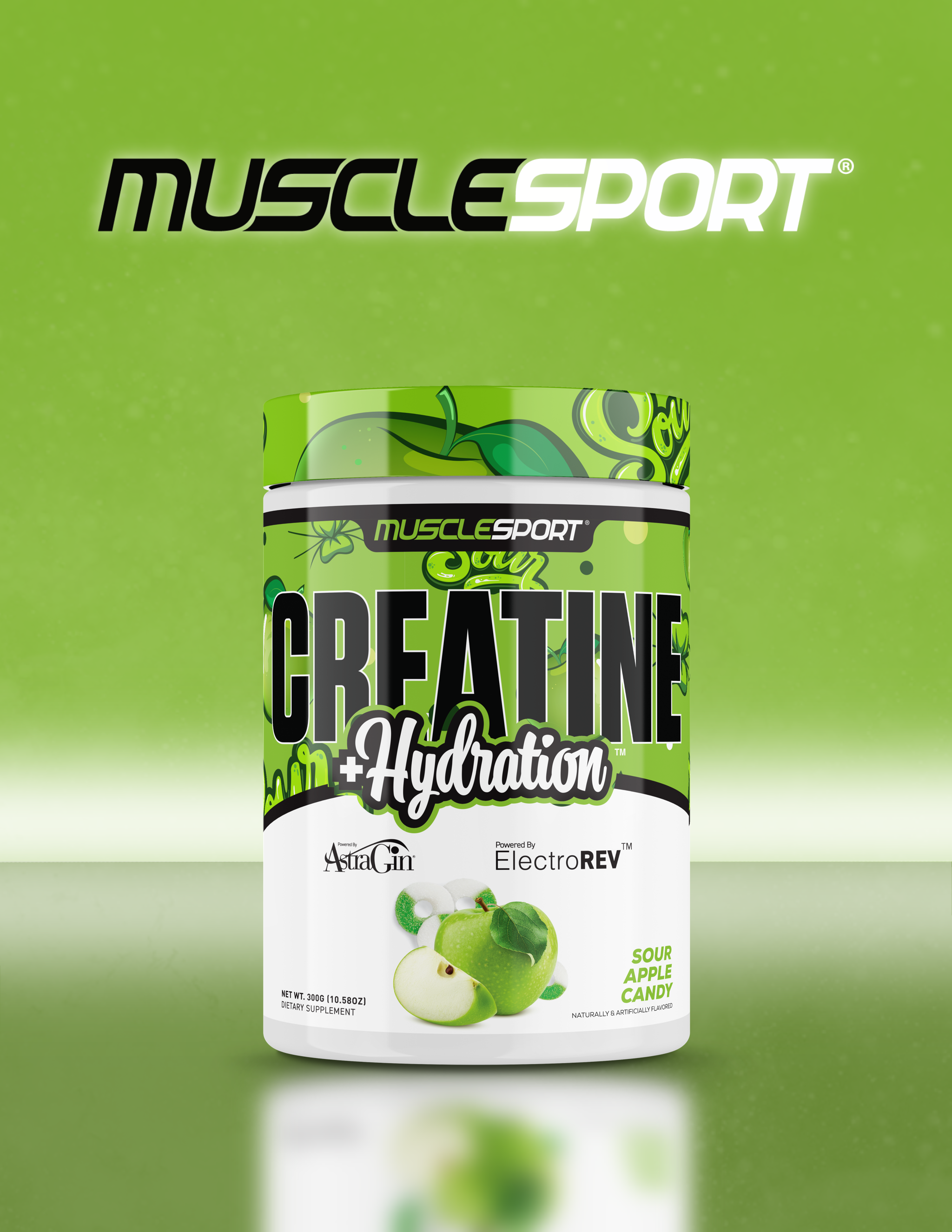 musclesport sour green apple