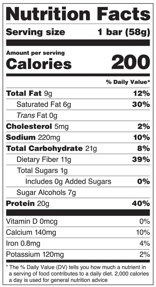 quest overload protein bar nutrition facts