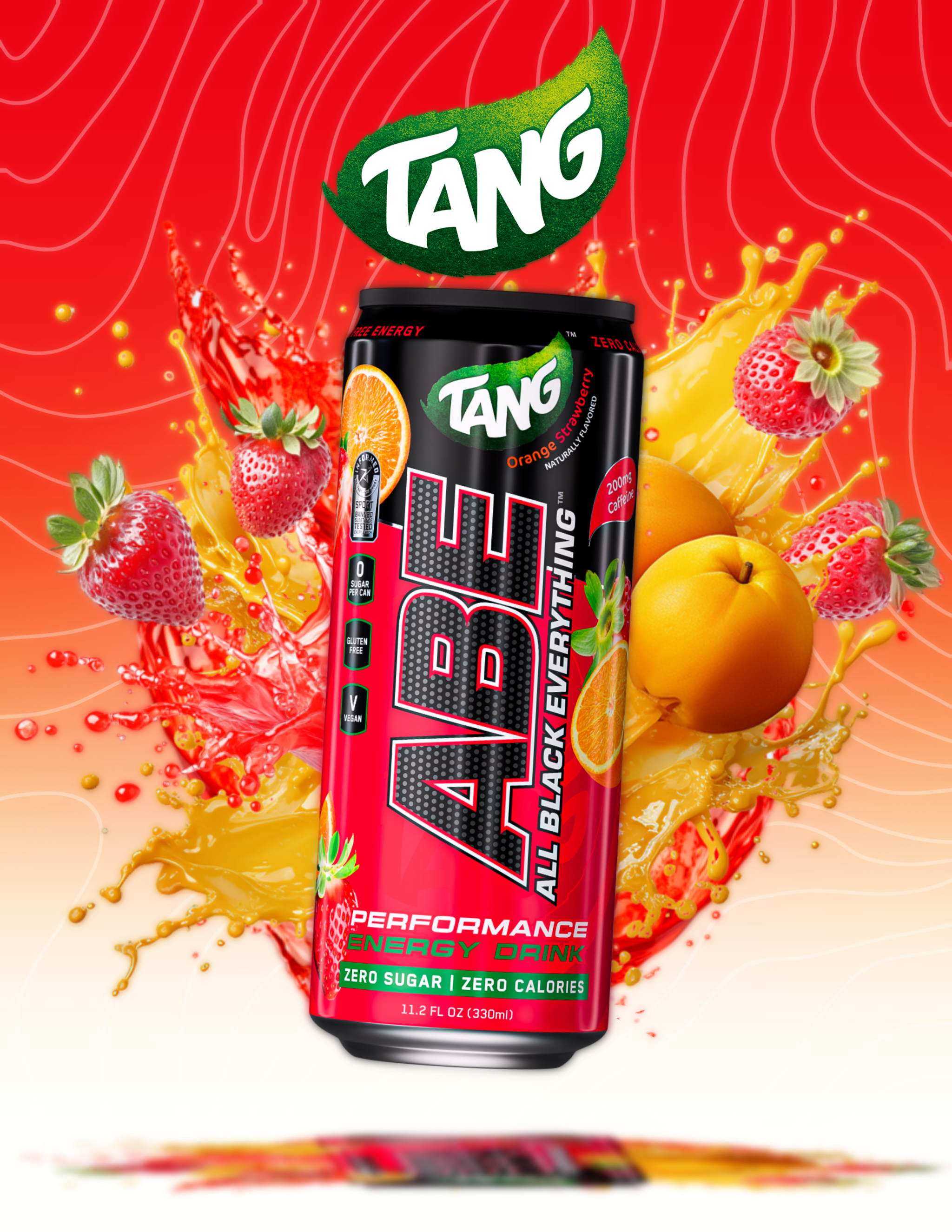 ABE Tang Orange Strawberry Energy Drink