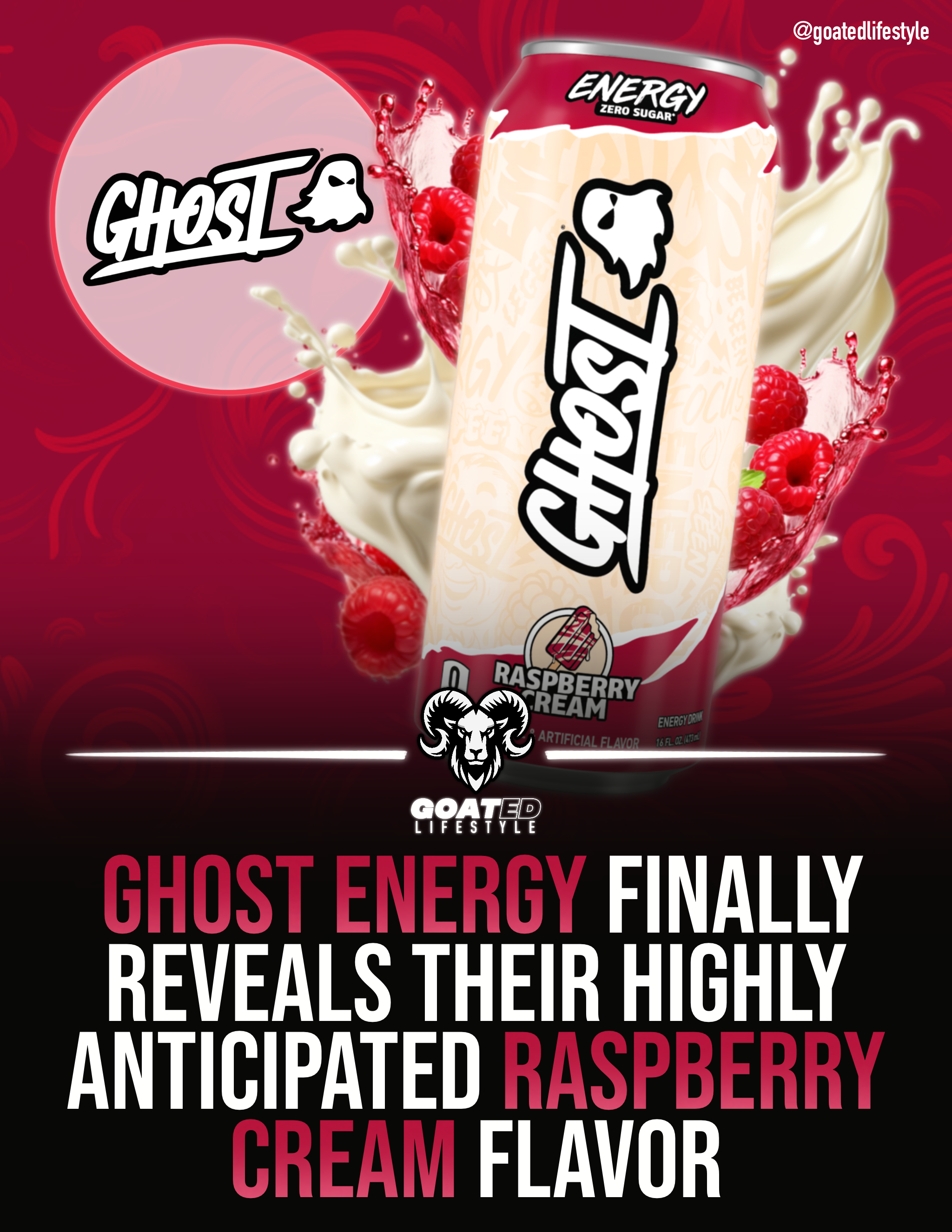 GHOST Energy Raspberry Cream