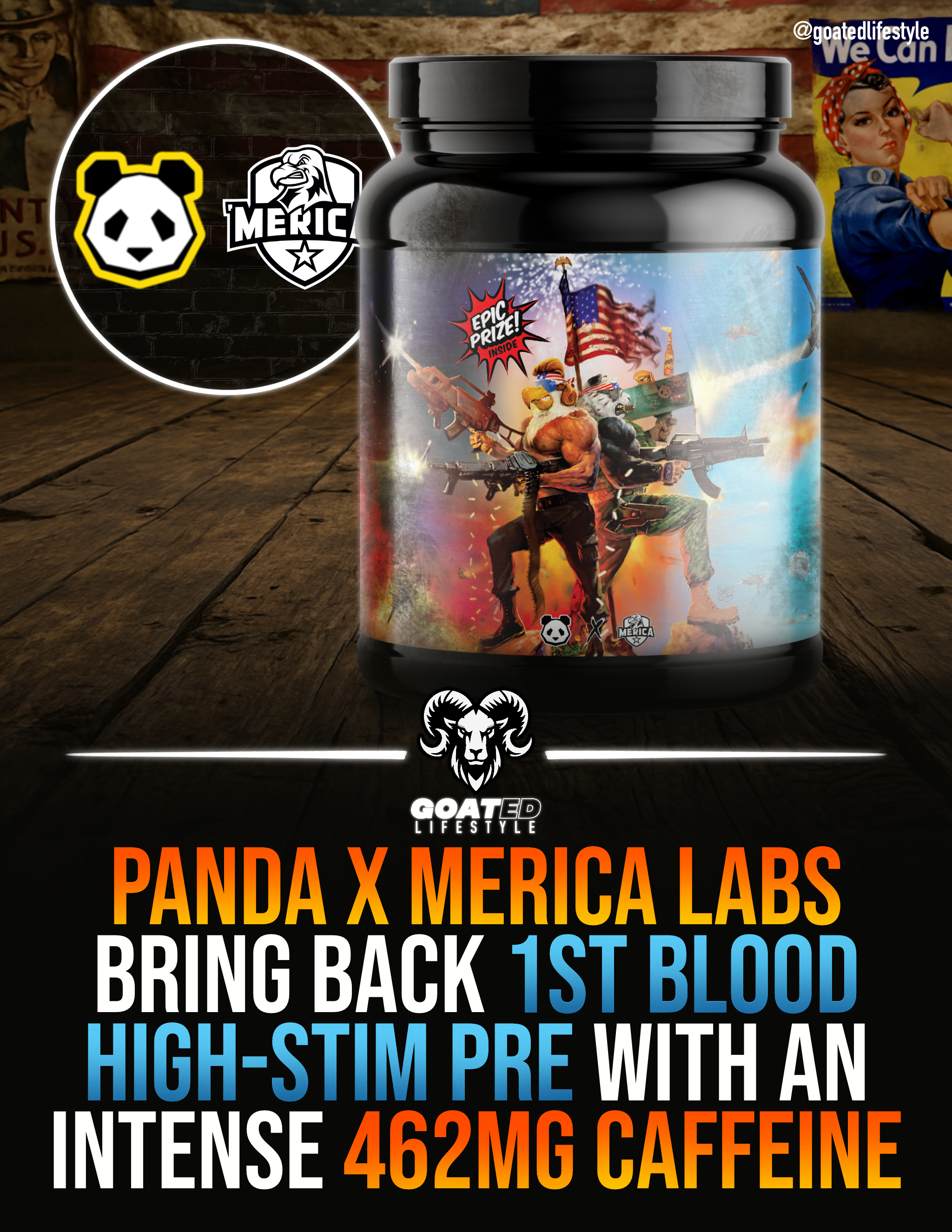 Panda x 'Merica Labz 1st Blood Pre-Workout