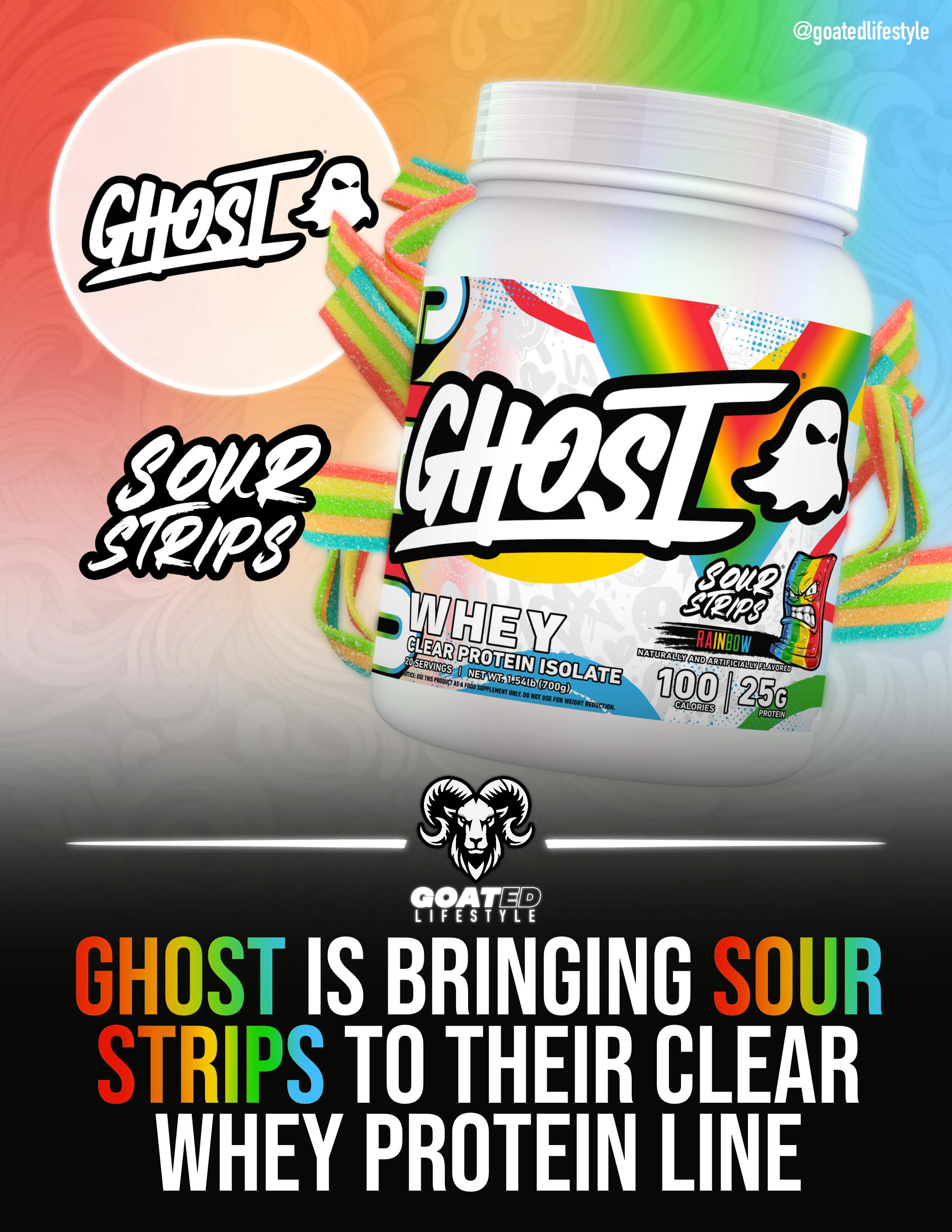 GHOST SOUR STRIPS protein
