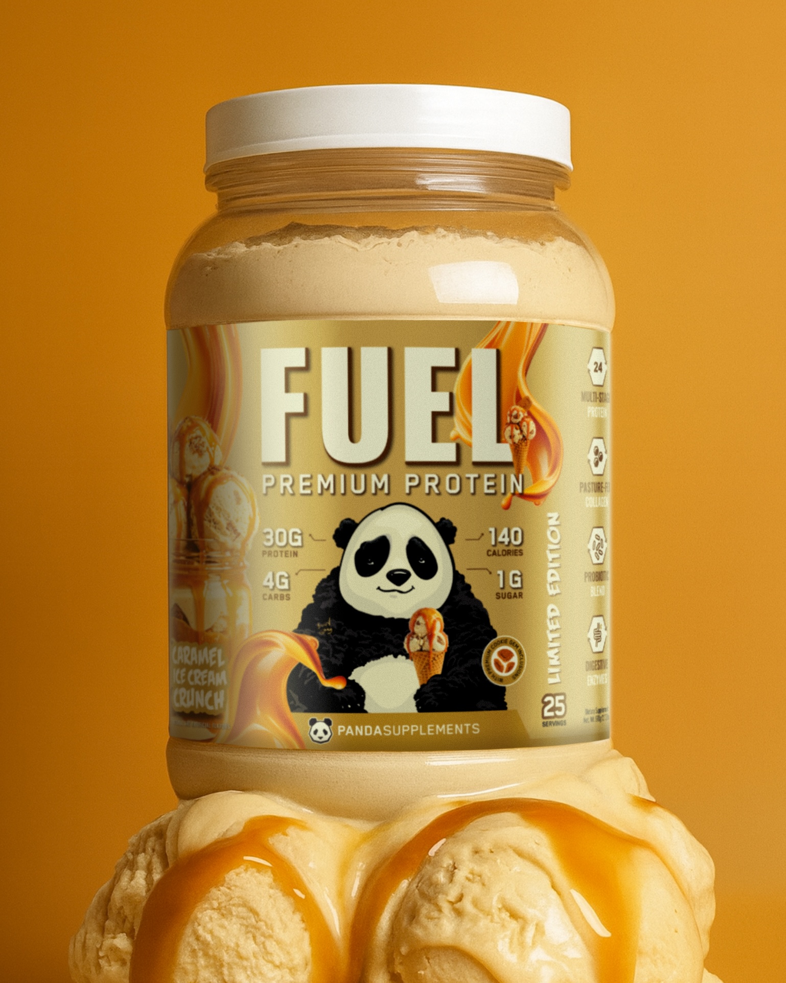 Panda Caramel Ice Cream Crunch