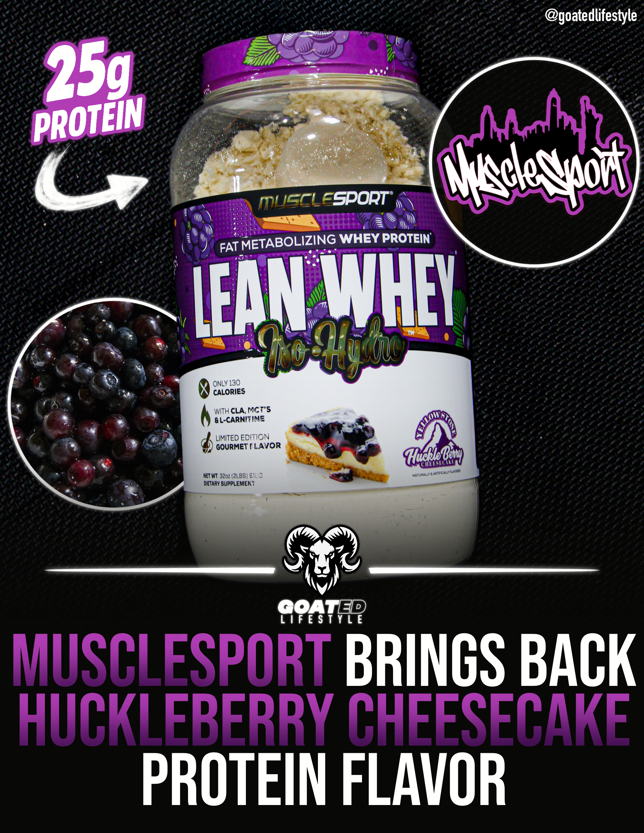 MuscleSport Huckleberry Cheesecake
