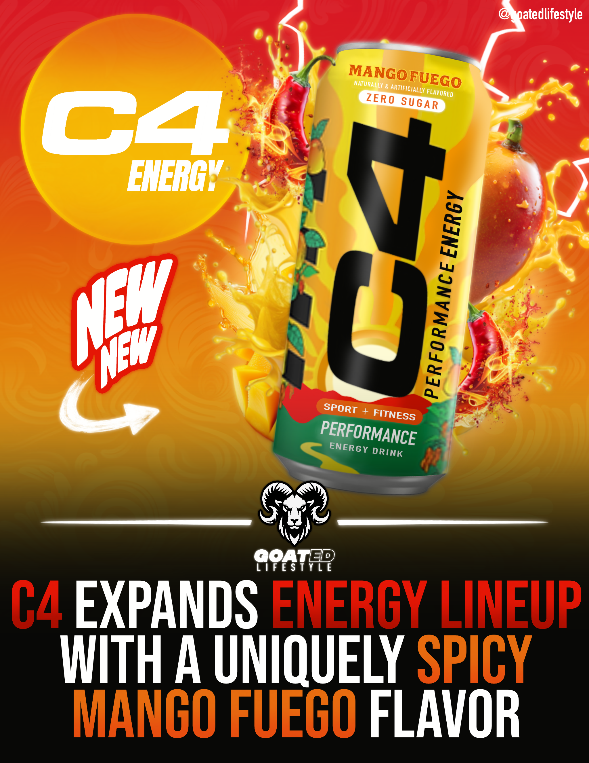 C4 Energy Mango Fuego