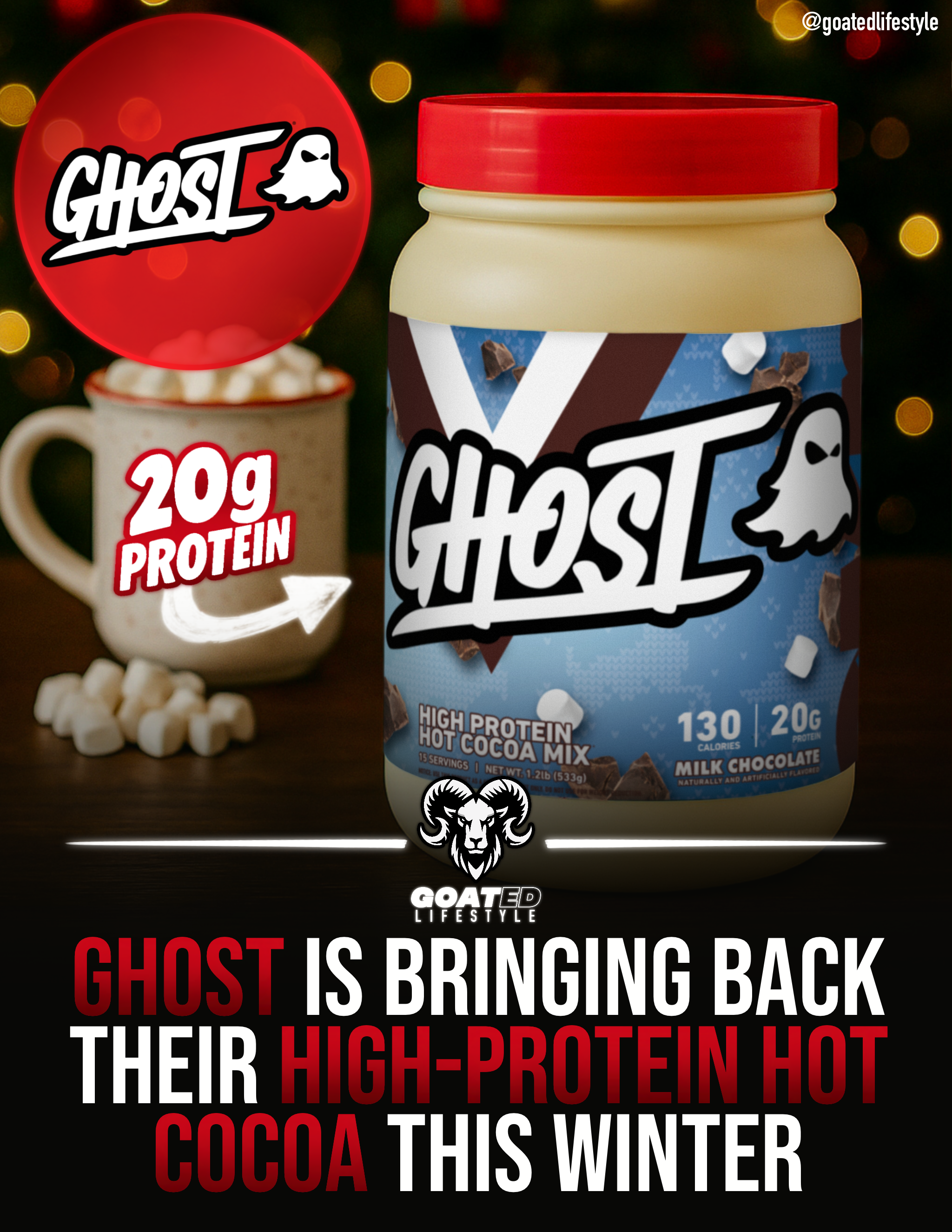 GHOST High Protein Hot Cocoa