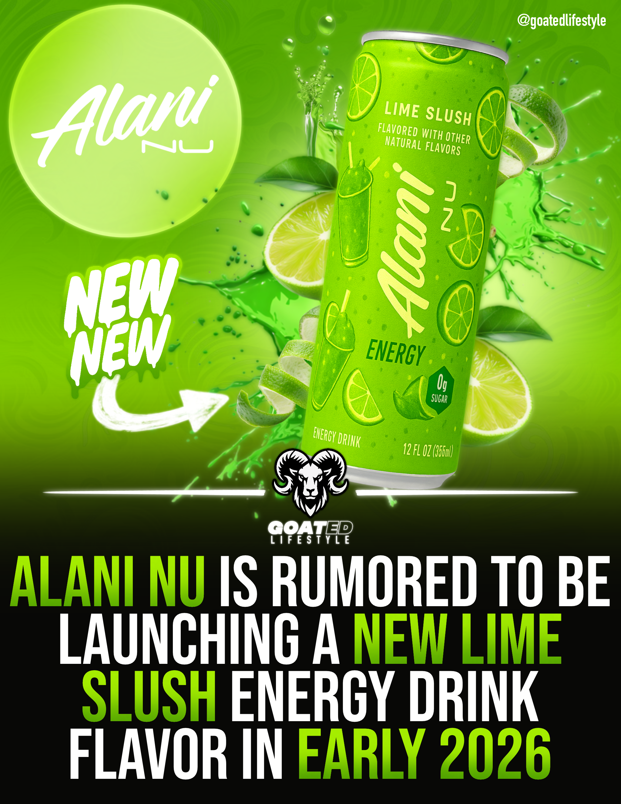 Alani Nu Lime Slush Energy Drink